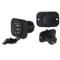 12V DC 3.1A Waterproof Dual Car USB Charger Socket for iPhone 6 Plus 5s 5c 5 4s